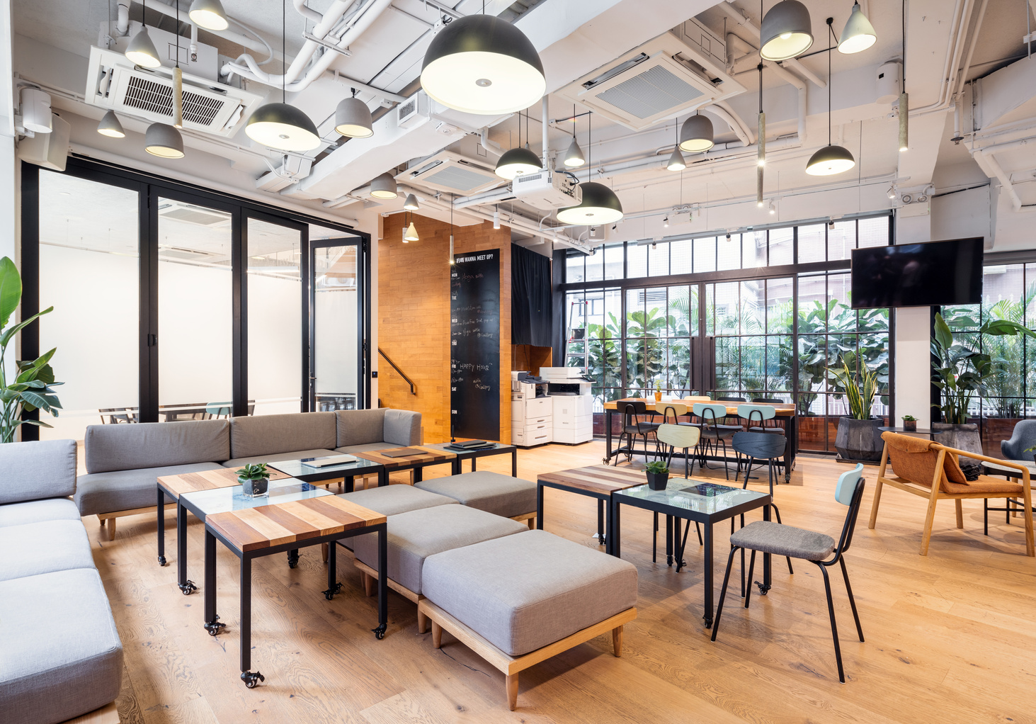 Empty coworking space in Hong Kong